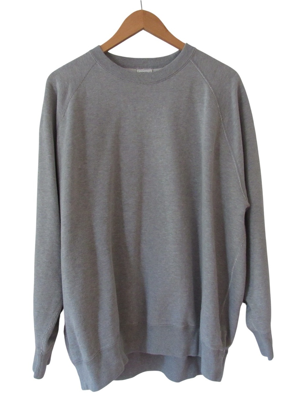 Loopwheeler Mens Gray Sweatshirt Large Cotton Knit Crewneck Pullover Japan